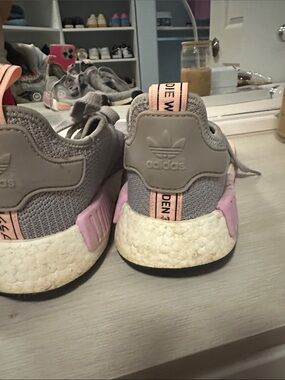Adidas  NMD_R1 Grey Pink Athletic Sneakers